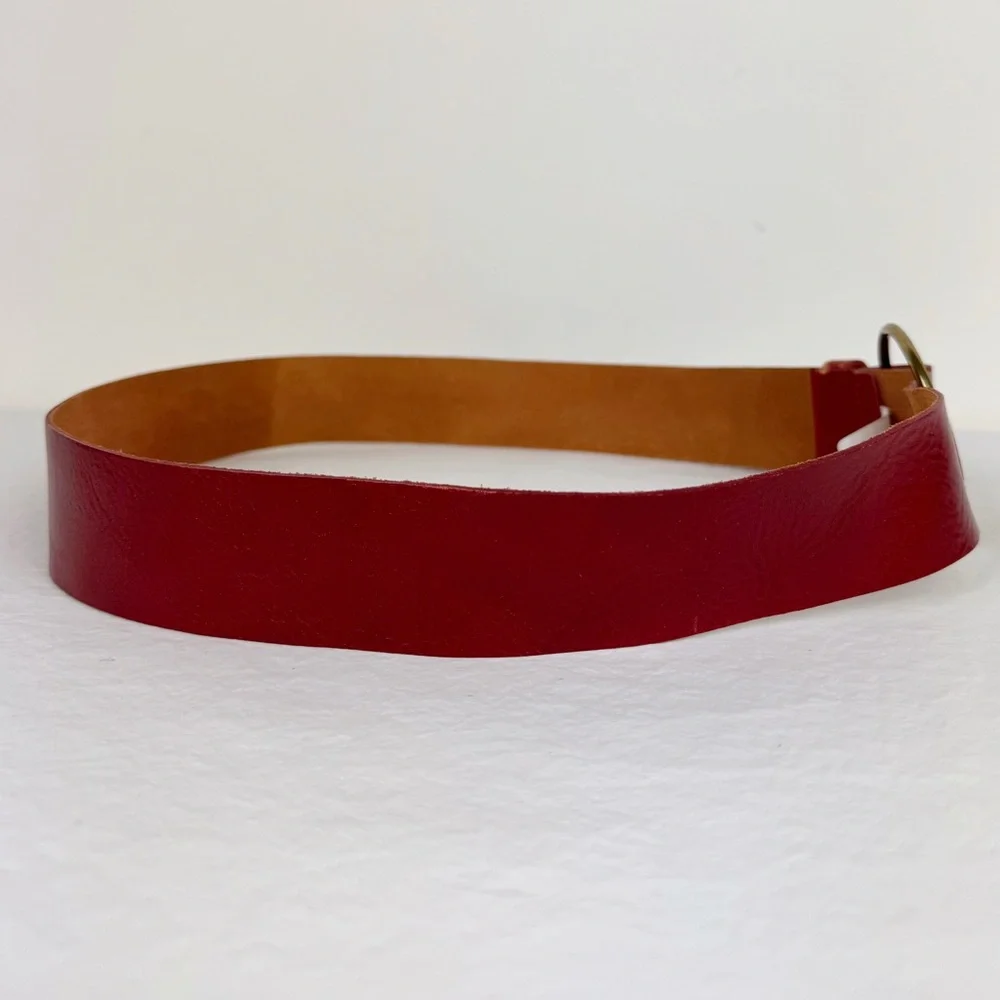 Banana Republic Red Leather Hip Belt - Picture 4 of 7